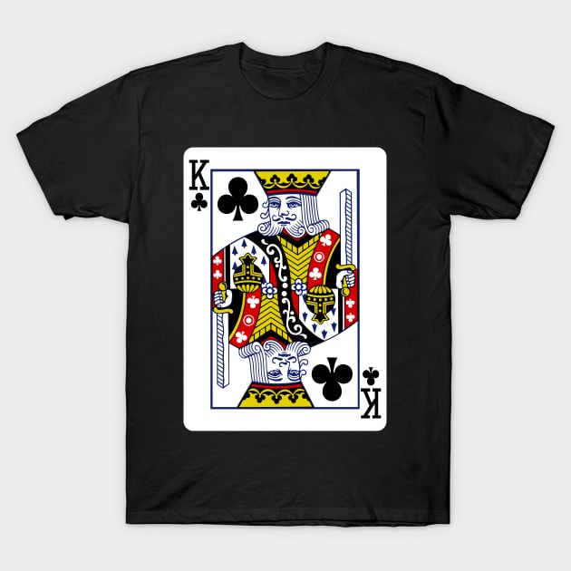 King of Clubs Playing Card T-Shirt by vladocar